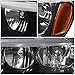 Auto Dynasty Headlight Assembly Compatible with 1999-2004 Jeep Grand Cherokee WJ, Factory Style Headlamp Replacement, Passenger Right Side, Black Housing Amber Corner, CH2503121