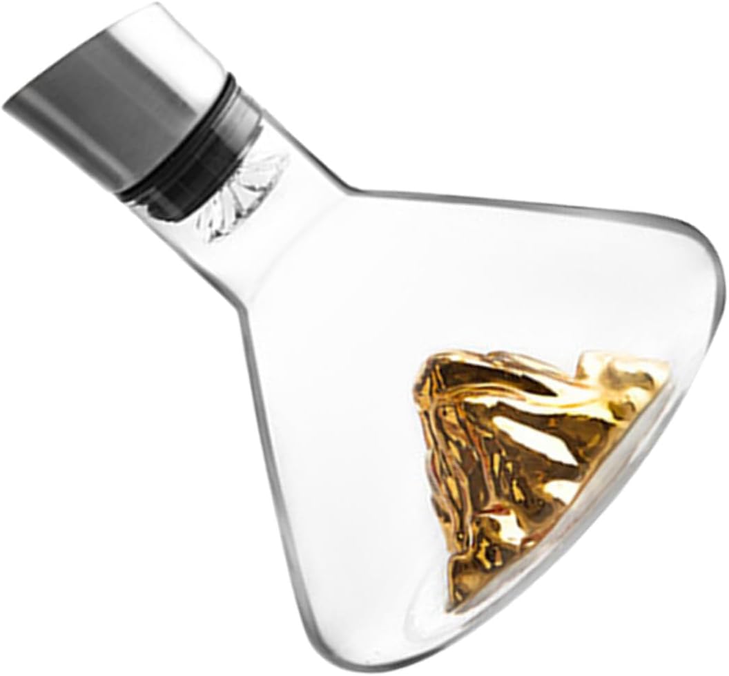 Creative 1500ml -shaped Wine Decanter Crystal Inclined Mouth Fast Aerator Household Red Wine Pitcher for Home Dining and Entertaining