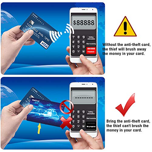 Owfeel — Protetor de cartão de crédito com bloqueio de RFID e NFC para cartões sem contato com bloqu