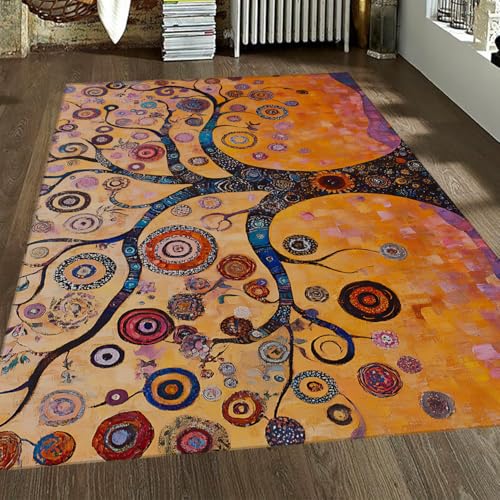 Tapis lavable antidérapant au motif tourbillon abstrait pour la cuisine - 2