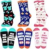 Belloxis Krankenschwester Socken Krankenschwester Geschenke Socken Damen 39 – 42 Lustige Bunt Witzige Baumwollsocken Krankenschwester Zubehör Geschenke für Frauen