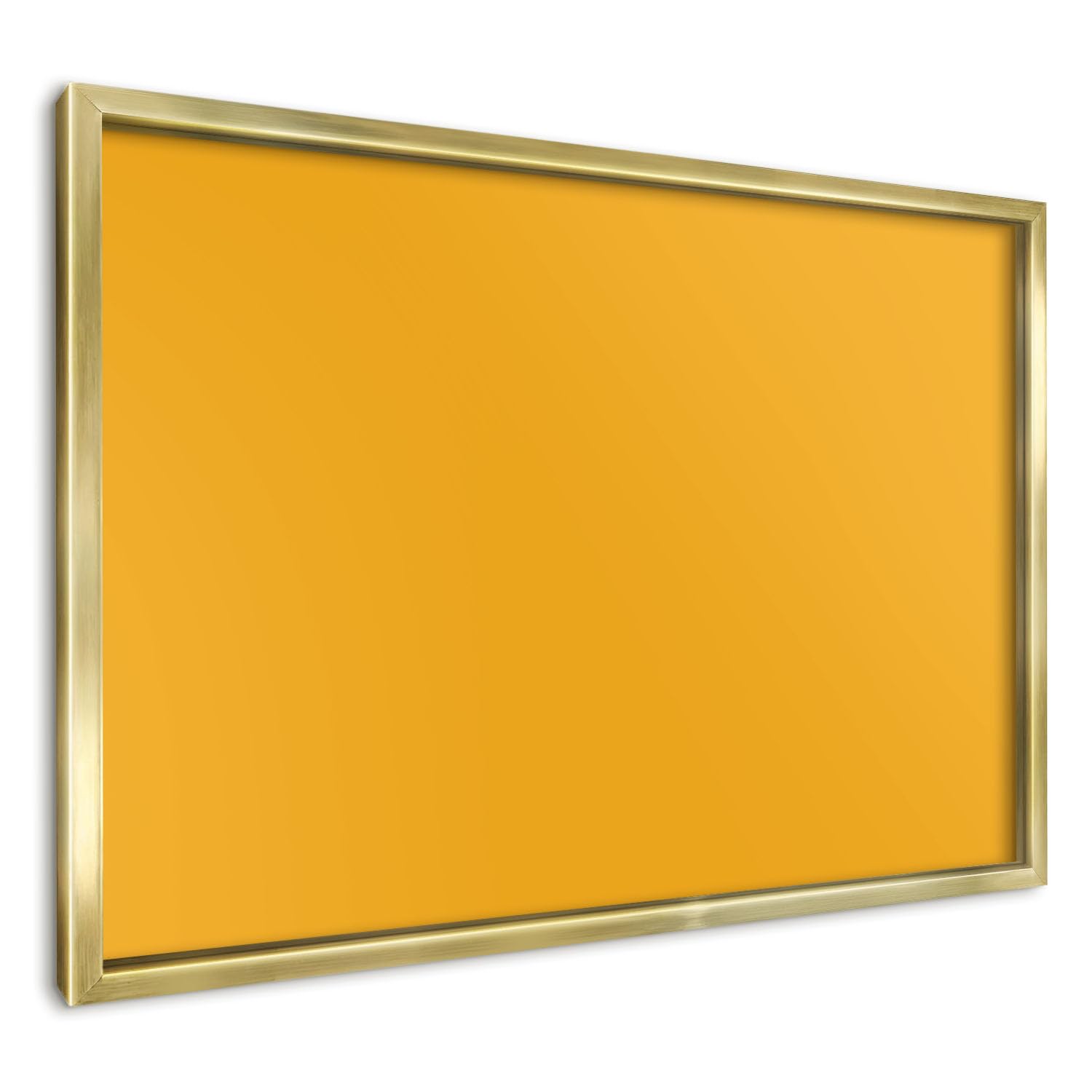 Panel Magnético Informativo 60x40 cm | con Marco Dorado | Naranja Intenso | Montaje Fácil | Pizarra de Pared | Para Restaurante y Bar | Expositor para Menú, Ofertas del Día