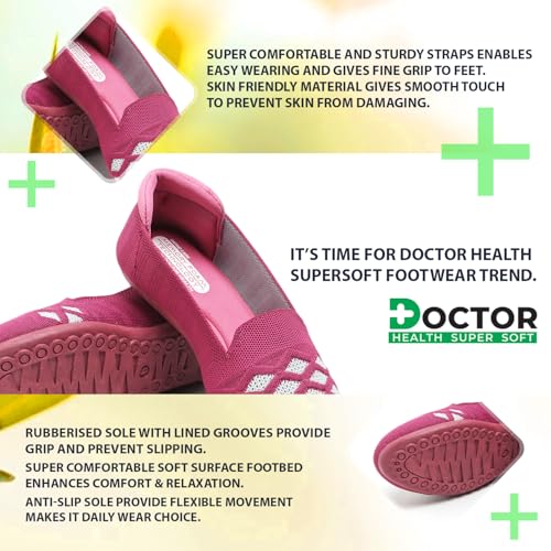 Image of Doctor Health Super Stylish Comfortable Classy Knitted Design Ballerina | Premium Look Flat Jutis | Non Slip Lightweight Shoes Bellies for Women | Dailywear Flat Bellies | Trendy Women Jutis Bellies