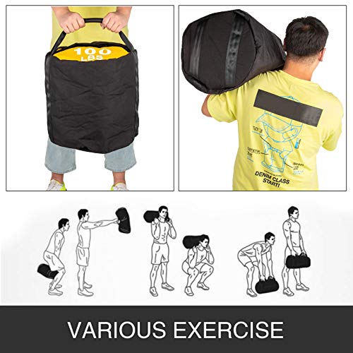 Hopopular 100LBS Strongman Sandbag Weight Training 45kg Power Bag with Handles Powerbag Training Filled Fitness Bag… - Image 8