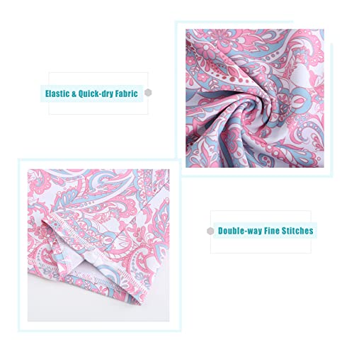 Image of Girls 3 Piece Swimsuits Set Long Sleeve Rash Guard for Girls Tankini Bathing Suits Beach Swimwear 3-16 Years