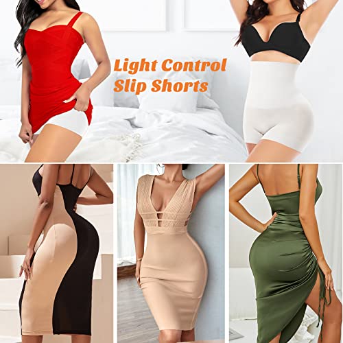 Womens Seamless Shaping Boyshorts Panties Tummy Control Underwear Slimming Shapewear Shorts(White-High Waisted,Xx-Large) #TOP5