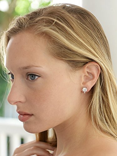 Mariell 4558EC-S Clip-On Cubic Zirconia Crystal Stud Earring thumb #1