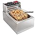 10 litrowa frytkownica ze stali nierdzewnej 2500 W, komercyjna elektryczna frytkownica nablatowa frytkownica olejowa z regulacją temperatury do użytku w restauracji i domu