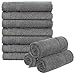 Produktbild Brandsseller 10er Set Seiftücher Waschlappen Gästehandtücher Frottee Bad/Haushalt ca.30x30cm 100% Baumwolle 450 g/qm Hellgrau