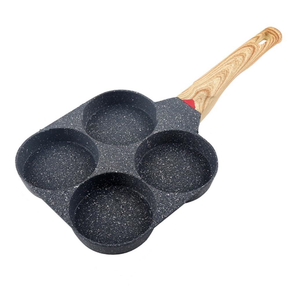 CTRLZS 4 Cup Egg Pan Nonstick and Healthy Egg Frying Pan Versatile Breakfast Skillet for Eggs Pancakes Plett Crepes Easy to Use -A