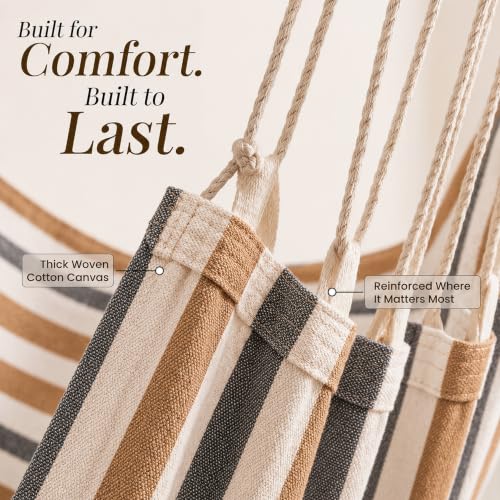 Image of Hanging Hammock Chair Swing - Outdoor & Indoor - Hammock Swing Chair