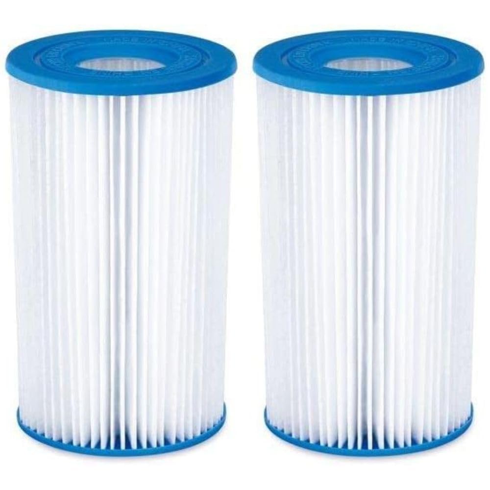 Summer Waves P57000202 Swimming Pool Pump Filter Cartridge, Pack of 2 Type A/C Replacement Filter Cartridge with Built-in chlorinator, for Pool Filter Pumps Hot Tub Spas