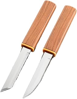 Kit 2 Facas de Cozinha com Bainha para Frutas e Carnes (Kit（Um Par）)