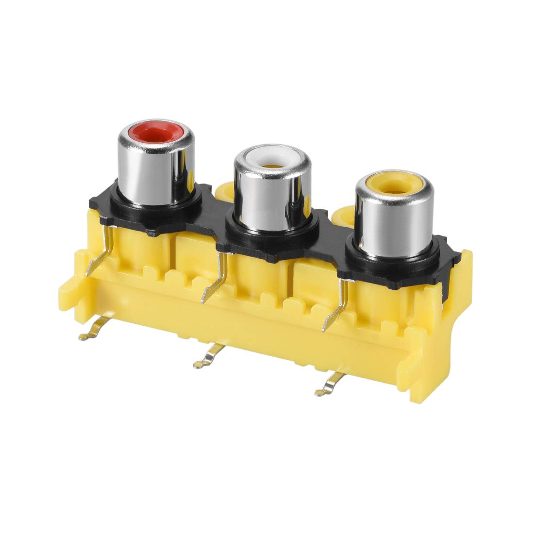 QUARKZMAN 6pz Pannello PCB Montaggio AV Presa Concentrica 4 Presa RCA Femmina Jack Audio Video Connettore AV 6pin Nero
