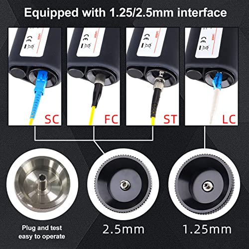 SEAFRONT 400-fache Vergrößerung 1,25 2,5 Mm Adapter-Schnittstelle Handheld-Glasfasermikroskop Inspektionswerkzeug für Glasfasermikroskope für Bediener Ingenieure