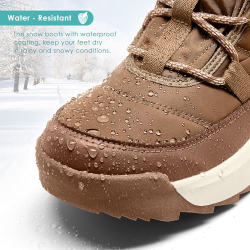 Women's Warm Snow Boots Cold Weather Winter Boots Fur Lined Comfortable Lightweight3