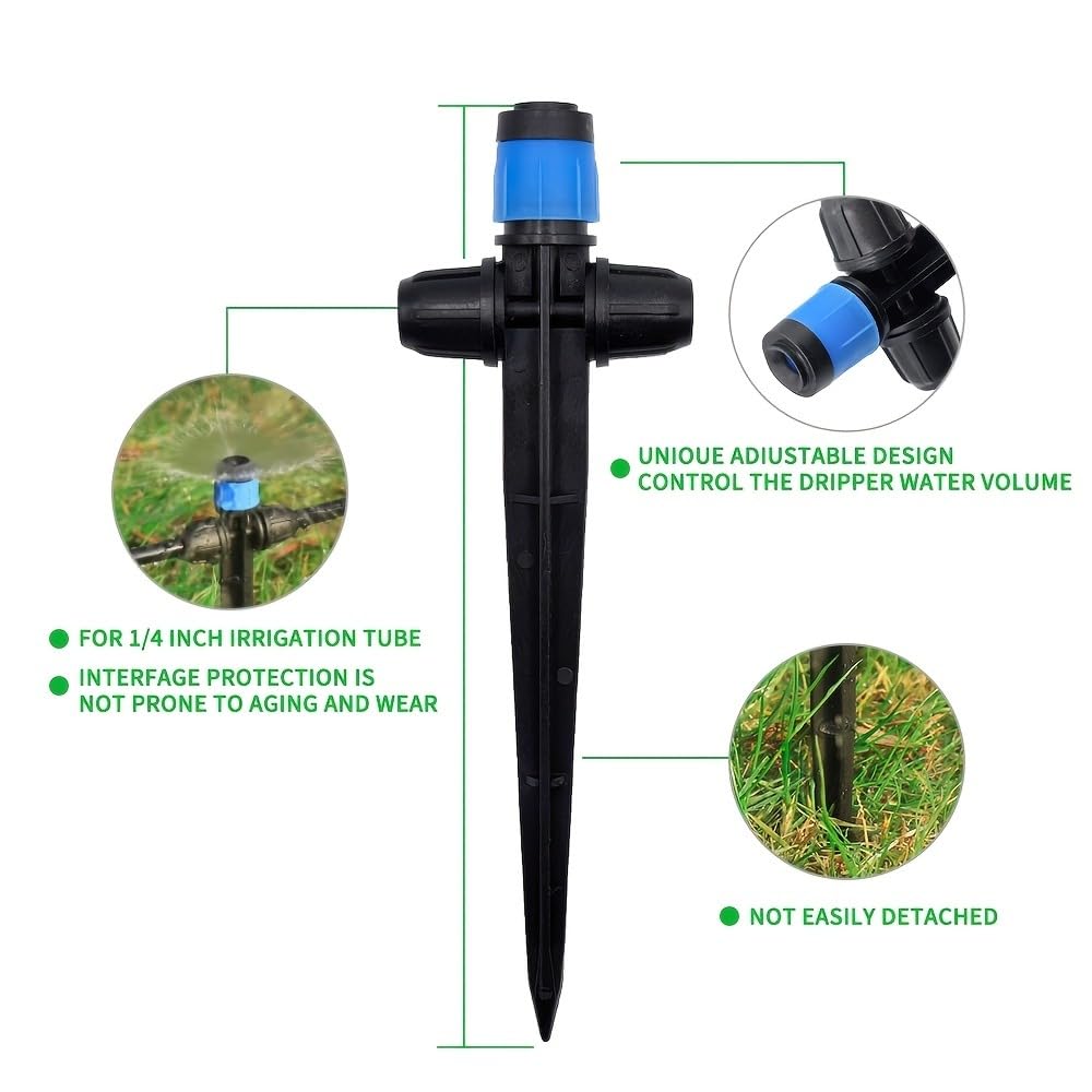 zraszacz ogrodowy, 360° Tandem Lock Automatyczny zraszacz ogrodowy System nawadniania kropelkowego(30pcs Scattering)