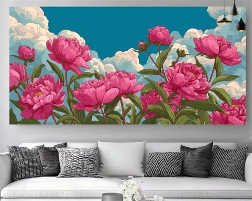 Diamond Painting Fleur Grand Format 70x140cm Peinture Diamant 5D