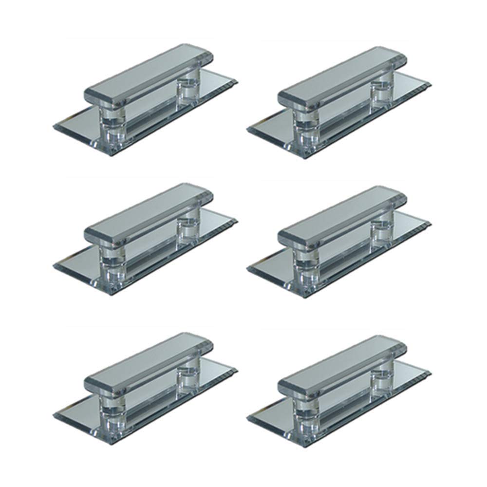 MirartPull Handle, Self Stick Large Acrylic Mirror Beveled Pull (6 Pack)