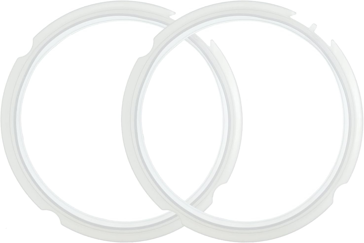 Sealing Ring 3-Qt for Instant Pot, Electric Pressure Cooker Accessories, OEM Replacement Parts, Food-safe Grade Silicone, Clear 2-Pack