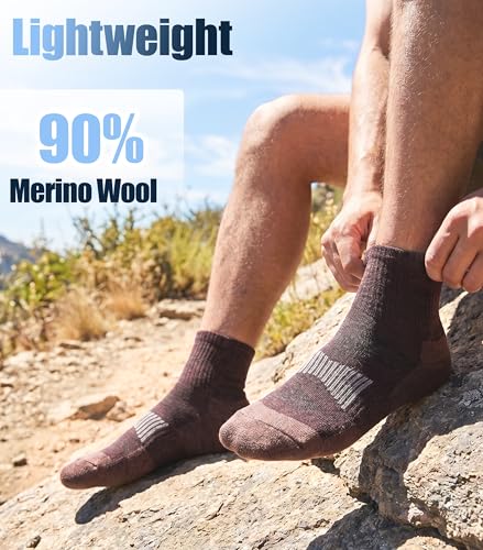 Image of 3 Pairs 90% Merino Wool Ankle Business Casual Thin Wool Socks | Lightweight, Arch Support, Moisture Wicking, Breathable, Business, Work, Everyday Wear, Temperature Regulating