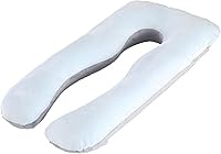 Vista 9 de Almohada de embarazo grande en forma de U de cuerpo completo con funda de almohada de algodón reemplazable y lavable para mujeres embarazadas que