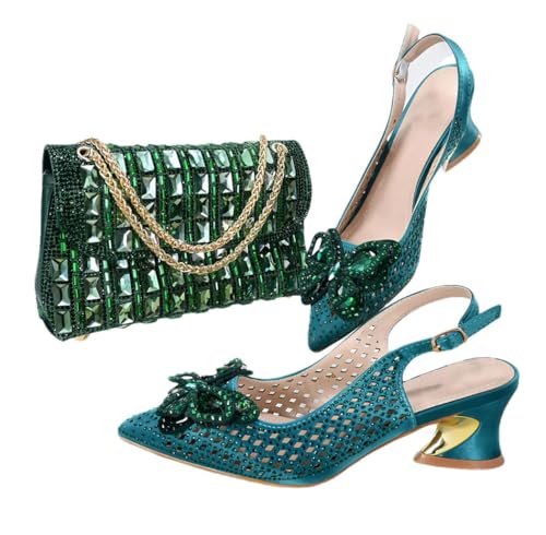 Chaussures de mariage italiennes pour danser toute la nuit avec pochette élégante