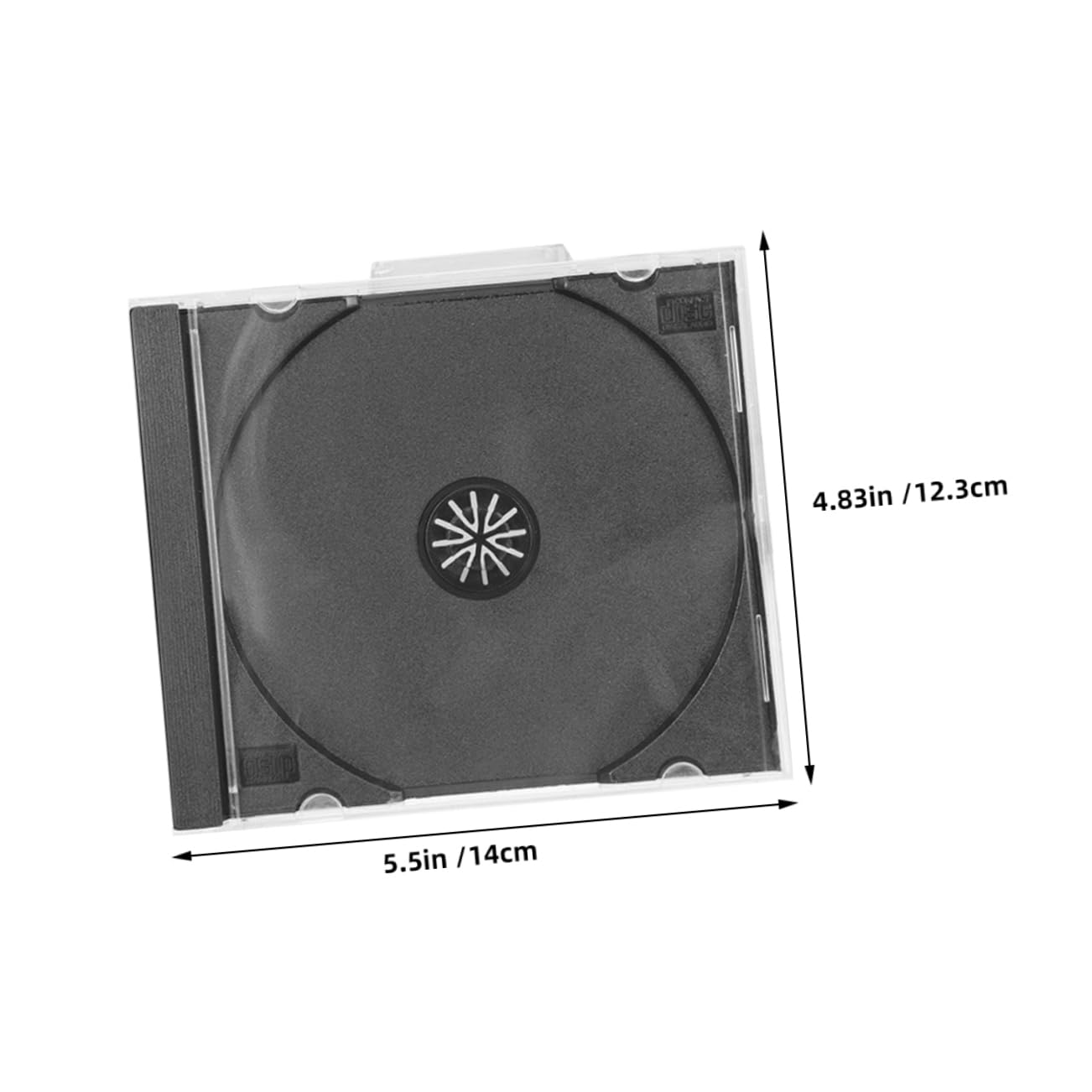 Yardenfun Custodia Trasparente e Facile da Identificare in Plastica per CD e Dvd 10 Pezzi Impilabile per L'organizzazione lo Storage Domestico