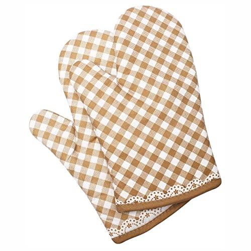 YSDS-JZ Guantes De Horno Resistentes Al Calor, Resistencia A Altas Temperaturas De 180 ° C, Forro De Algodón Suave con Superficie Antideslizante, Adecuados para Hornos Y Hornos De Cocción