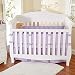 Everyday Kids Crib Bumper Pads - 4-Piece Safe Padded Crib Liner - Machine Washable - Soft Brushed Microfiber Polyester - Nursery Bedding Padding - 4-Piece Crib Bumper (Purple)