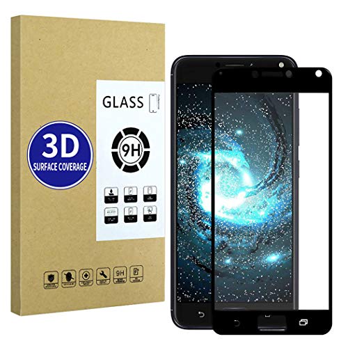 X-Dision Zenfone 4 MAX ZC554KL (Negro) Película Protectora 3D Protector de Pantalla Completa Cubierta HD Protección de Cristal de Endurecimiento Premium 9H Anti-Huella Dactilar y Anti-Cero