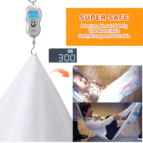 Image of SNOWIE SOFT� 19.6 * 2.59ft Baby Safety Net Guards Stairway Rail Net Thicken Polyester High Stairway Baby Guards with 75 Nylon Zip Ties Ropes Safety Net for Stairway, Patios, Balcony