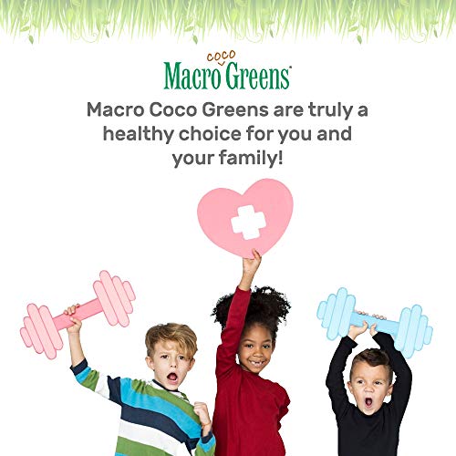 MacroLife Naturals MacroCoco Greens Chocolate Powder for Kids Raw Superfood Fruits & Veggies, Probiotics, Digestive Enzymes - Immune Boost - Non-GMO, Vegan, Gluten-Free, Non-Dairy - 7oz (32 Servings)