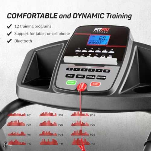 FITFIU Fitness MC-90 - Tapis de Course Pliable, 3 Niveaux d'inclinaison, écran LCD Multifonctions, connectivité App (Zwift, Fitime, Kinomapp), Tapis de Course pour la Maison et Le Bureau – Image 5