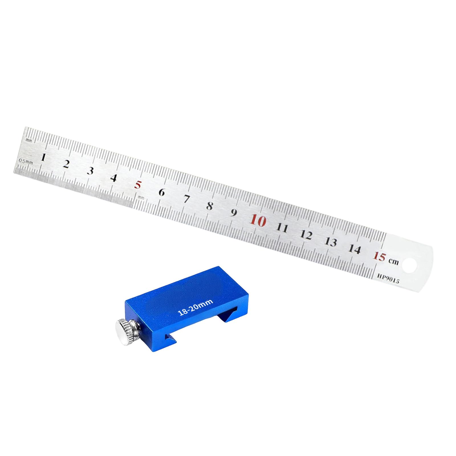 Apglsxy 15Cm Steel Ruler Professional Woodworking Rulers With Positioning Guide High Accuracy For Furniture Making & Proof Aluminum Design Adjustable Positioning Block Woodworking Scale