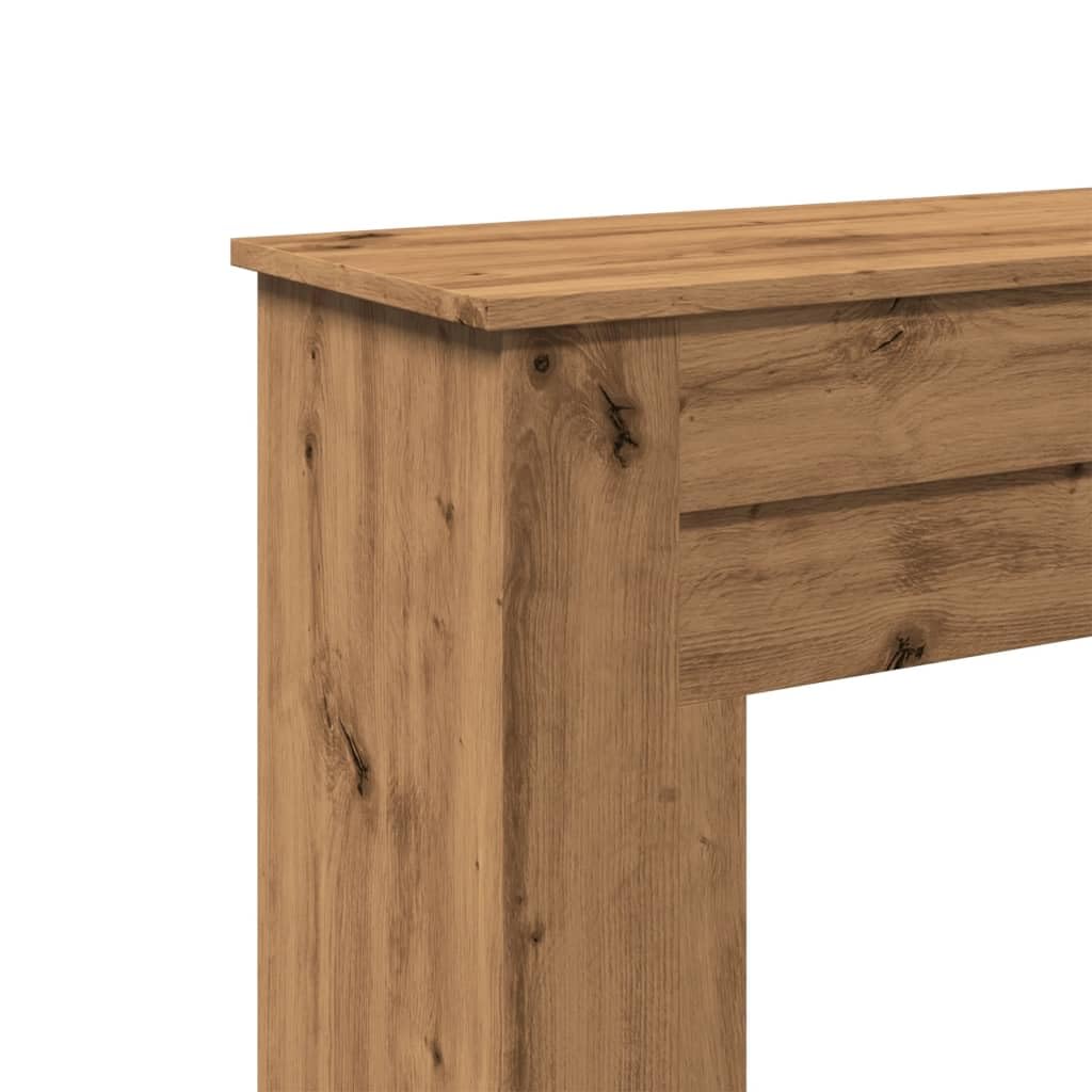 vidaXL Cadre de cheminée chêne Artisanal 90x30x90 cm Bois ingénierie