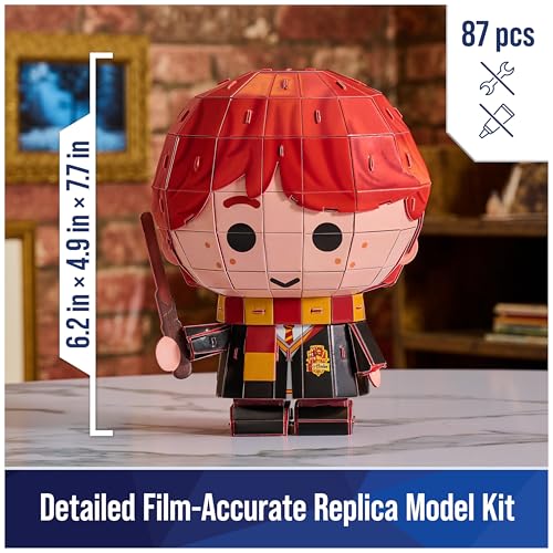 4D Build, Harry Potter Ron Weasley 3D Model Kit, Harry Potter Collectibles & Desk Decor, Adult Puzzle, Building Toys, 87 Pieces, 3D Puzzles, Gift Ideas for Ages 12 & Up