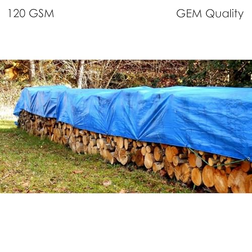 Image of TARPEX Waterproof Tarpaulin Sheet Tripal, UV Resistant, HDPE UV Treated Sun, Roof, Rain Protection Polyethylene Multipurpose Cover (15 feet X 12 feet, Blue) (120 GSM-Thickness Quality GEM)