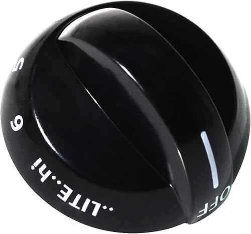 GYOFFULL 316220002 - Perilla de estufa para horno de gas, color negro, montaje de perilla de control compatible con accesorios de quemador Frigidaire