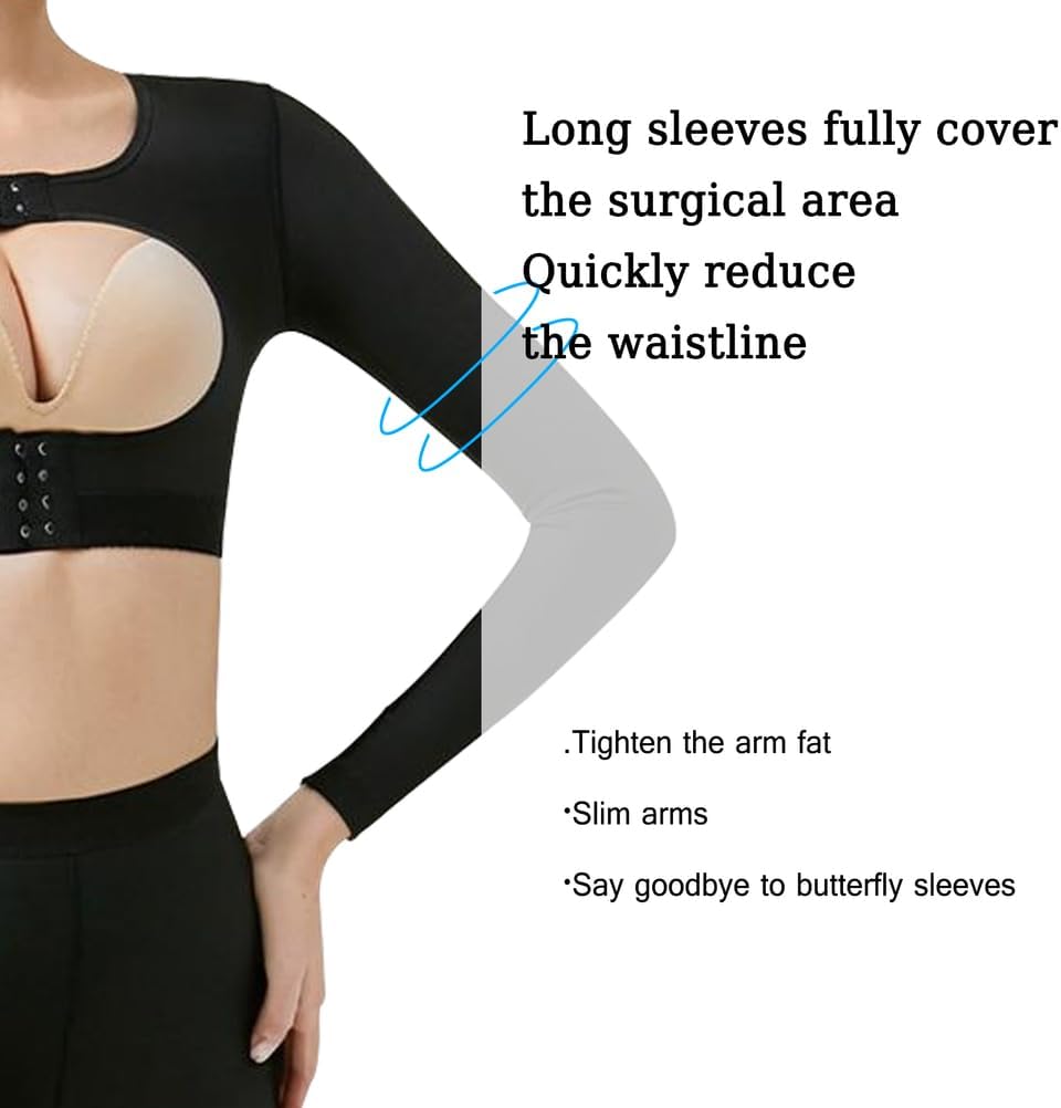 Upper Arm Shaper, Slimmer Compression Sleeves, Posture Corrector Tops Shapewear for Women - Image 4
