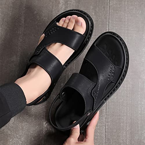 Sandales pour hommes d'été en cuir confortables et légères