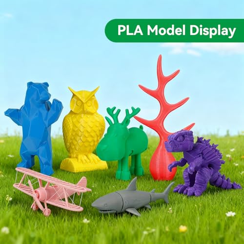 Image of Kingroon PLA 3D Printer Filament,10 Rolls,Dimensional Accuracy + /- 0.02 mm, 1 kg Spool(2.2lbs), 1.75 mm,Red Blue Green Yellow Wood Orange Pink Purple Silver Skin