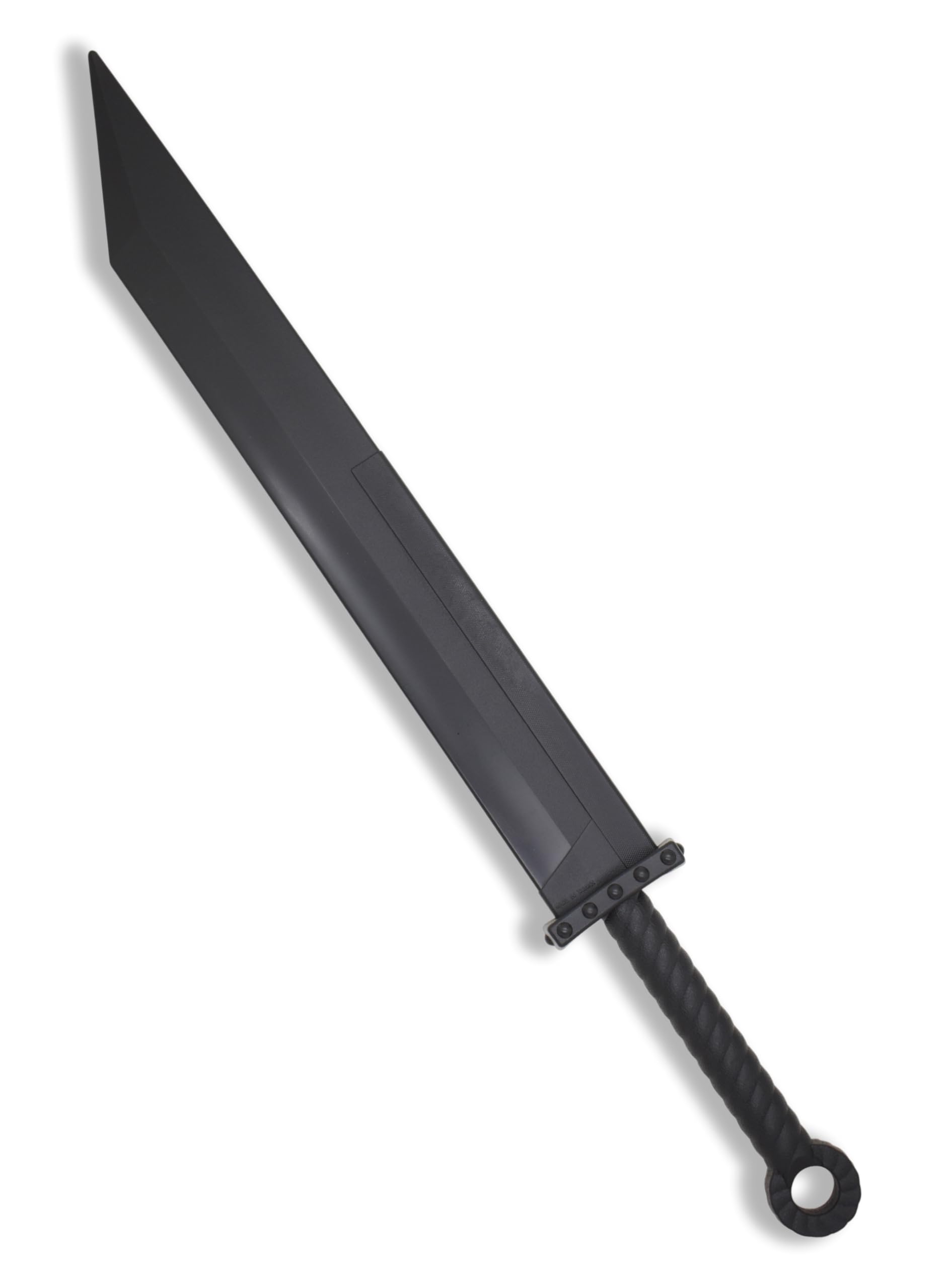 Master BladesUSA - E476-PP Martial Arts Polypropylene Sword Training Equipment, 36.75" Overall, Black Polypropylene Blade, Spiral Handle, Self Defense, Training, Cosplay, Martial Arts