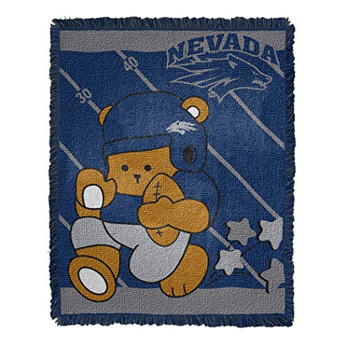 Northwest NCAA Nevada Wolf Pack Baby Woven Jacquard Tapestry Throw Blanket, 36″ x 46″, Fullback/Half Court