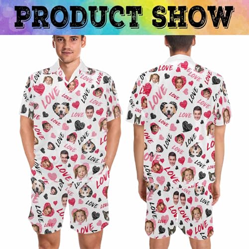 M YESCUSTOM Personalized Funny Pajamas for Women Men Custom Pajamas Sets with Photo Customized Xms Couples Matching Pajama4
