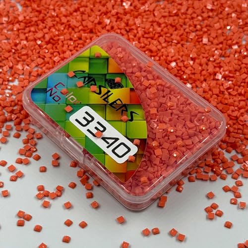 Carsilers Diamond Painting Beads 3340,Diamonds Painting Accessories Replacement for Missing Drills,Diamond Beads Replacement Drills Gems Stones,Square,About 3500pcs