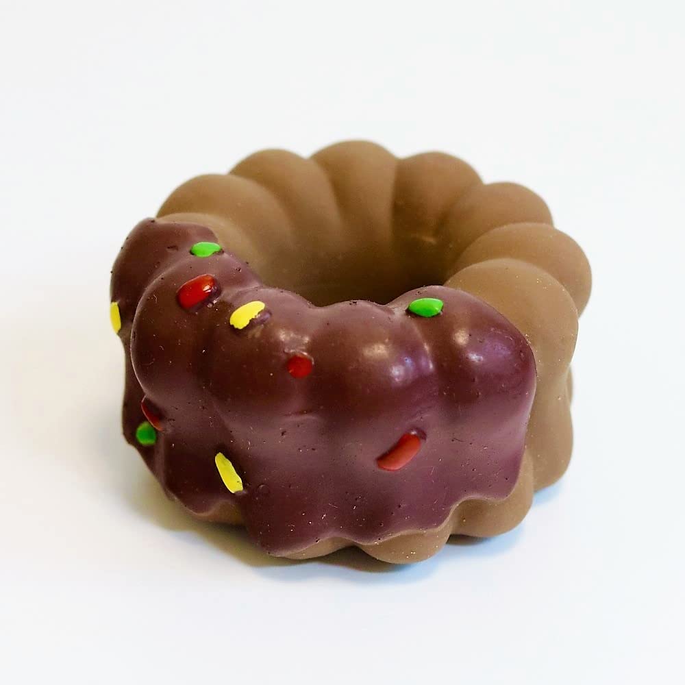 Quietschspielzeug Für Hunde – 2-in-1 Set Mit 3 Eiern & 3 Donuts, Aus Weichem Latex, Für Kleine Hunde