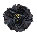 RoyaLily 4.7'' Poney Flower Wedding Hair Accessories Festival Hair Clips and Pin Party Brooch (Black)