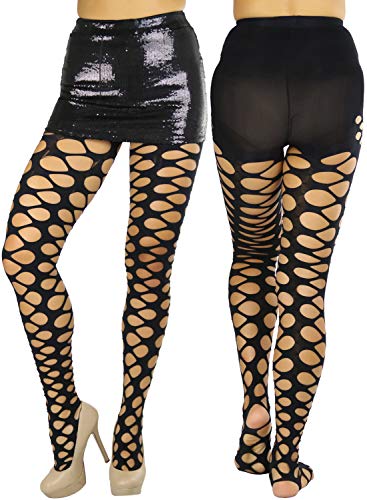 Image of ToBeInStyle Women's Large Mesh Fishnet Patterned Pantyhose Tights