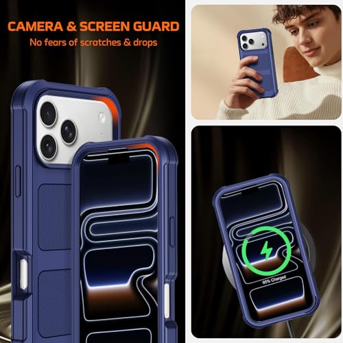 Coque iPhone 17 Pro robuste avec clip ceinture contre les chutes